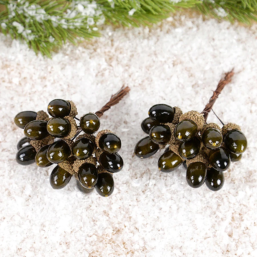 Christmas Wreath Fake - 12/24 Stück künstliche Mini-Tannenzapfen aus Schaumstoff,