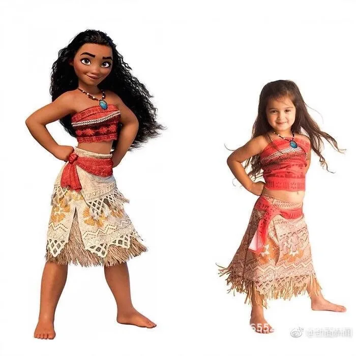 Cos Moana Moana cosplay costume, halloween costume view 2