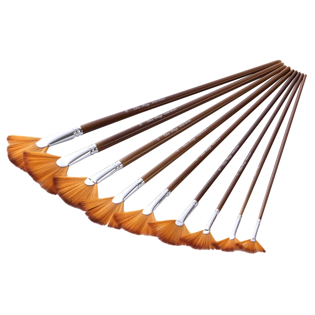 

9 Pcs Brush Set Face Paint Paintbrush Paintbrushes Art Supplies Painting On The Door