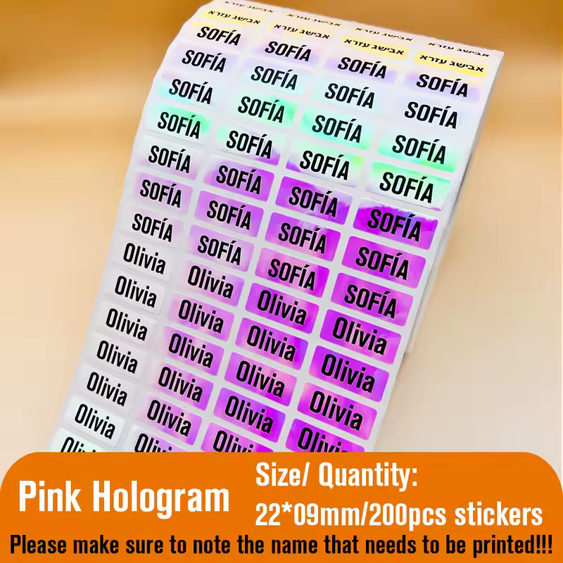 Custom Name Tag Sticker Waterproof Kawaii Stickers Decals Personalized First Name Label for Children School Stationery Bottle - Image 17