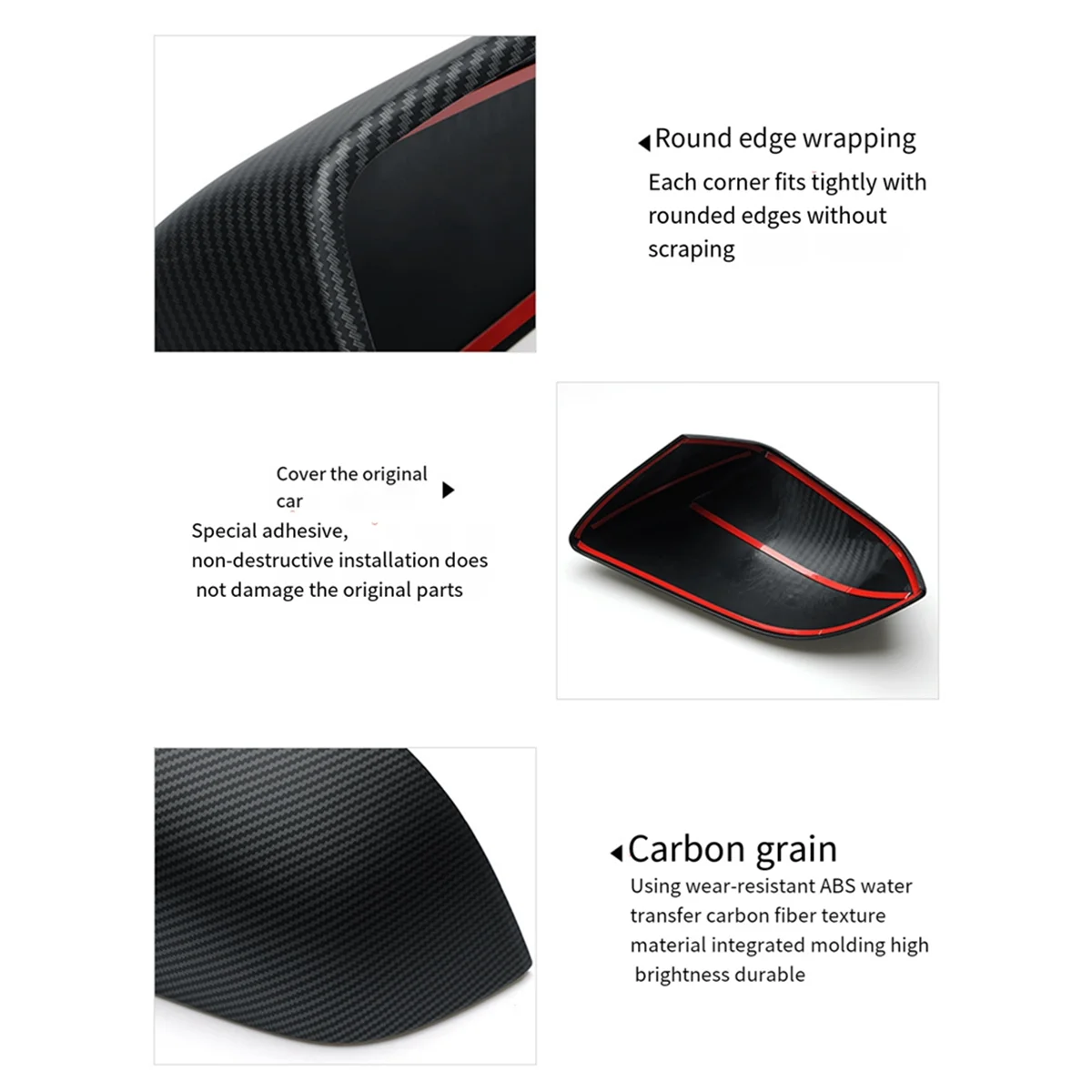 

Carbon Fiber Rearview Mirror Housing Rearview Mirror Protector Cover for Tesla Model Y Car Decoration