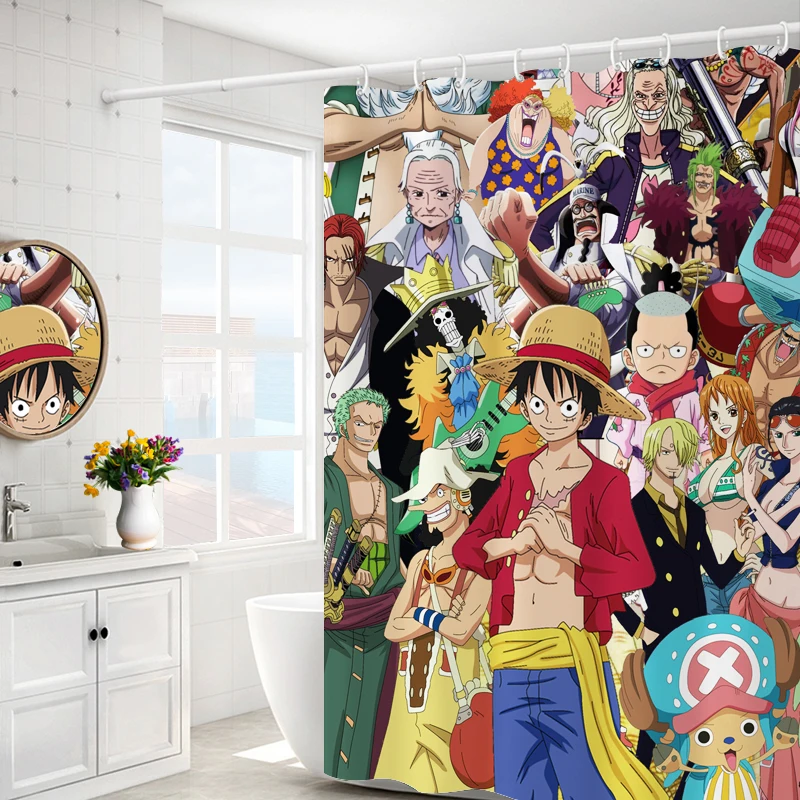 Anime Shower Curtain Waterproof Shower Curtain Bathroom Polyester Girl Boy Cartoon Printing Shower Curtain cortina de la ducha