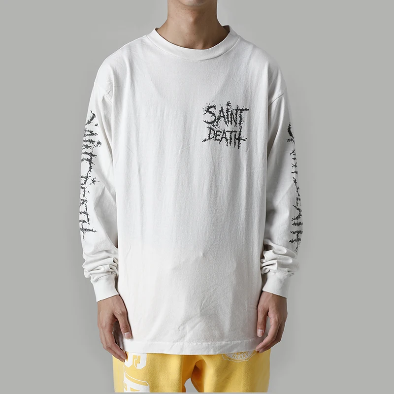 Stmens Cotton T-Shirt Simple Print Design on Chest And Sleeve round Neck Short Sleeve Casual Youthful Style for Daily Wear
