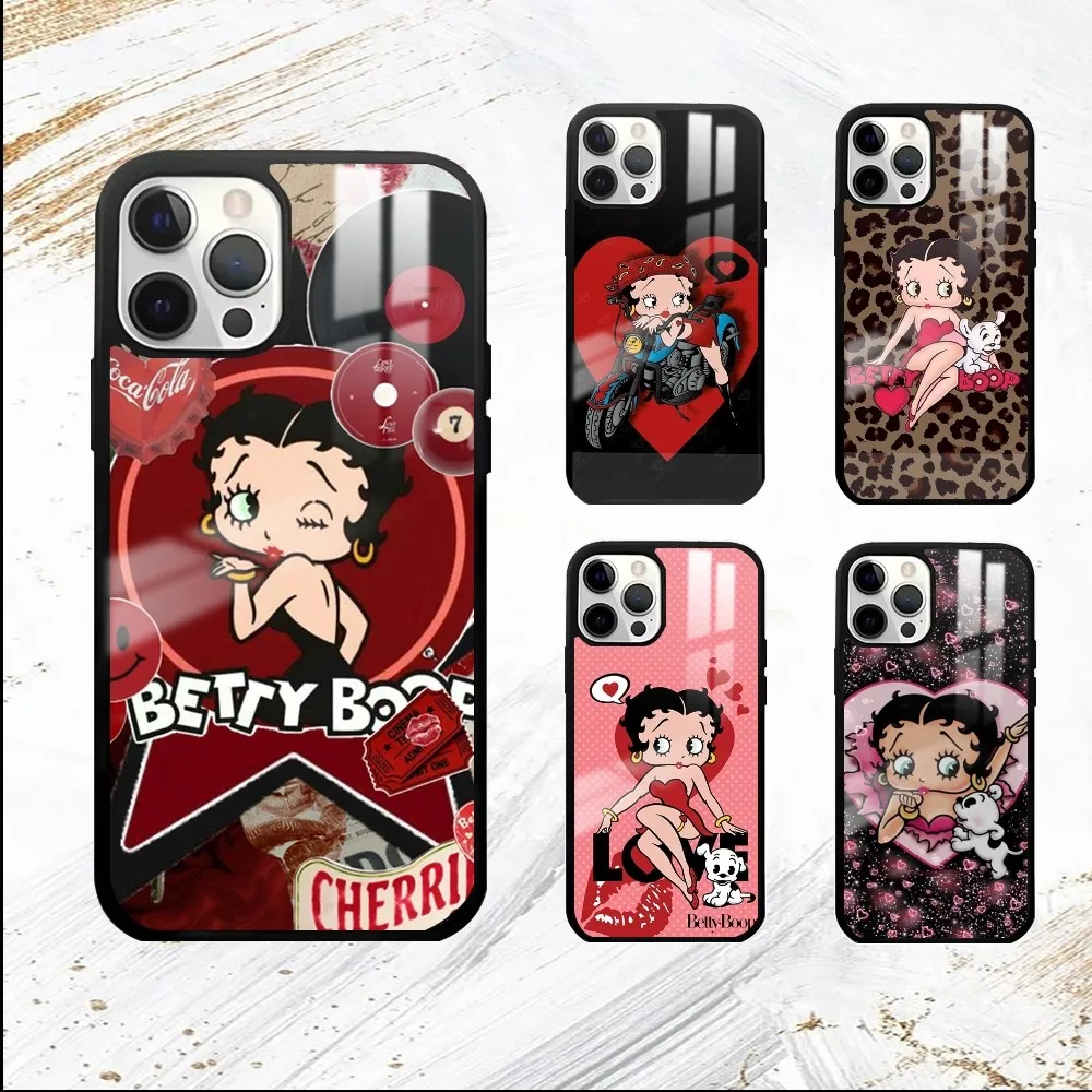 b-BEATY b-Boop Phone Case For iPhone 16 15 14 13 12 11 Pro Max Plus Mini PC Fashion High Quality mirror phone case