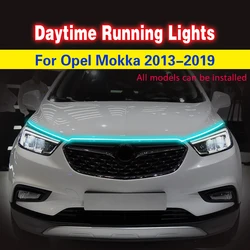 1Pcs DRL For Opel Mokka 2013-2019 Daytime Running Lights Fog head Lamp Daylight Universal Auto Waterproof Flexible Light Strip