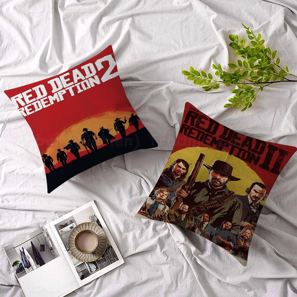 Red Dead Redemption 2 Pillowcase Toon Gift Cushion Cover Bedroom Home Sofa Chair Seat Decor Pillow Case