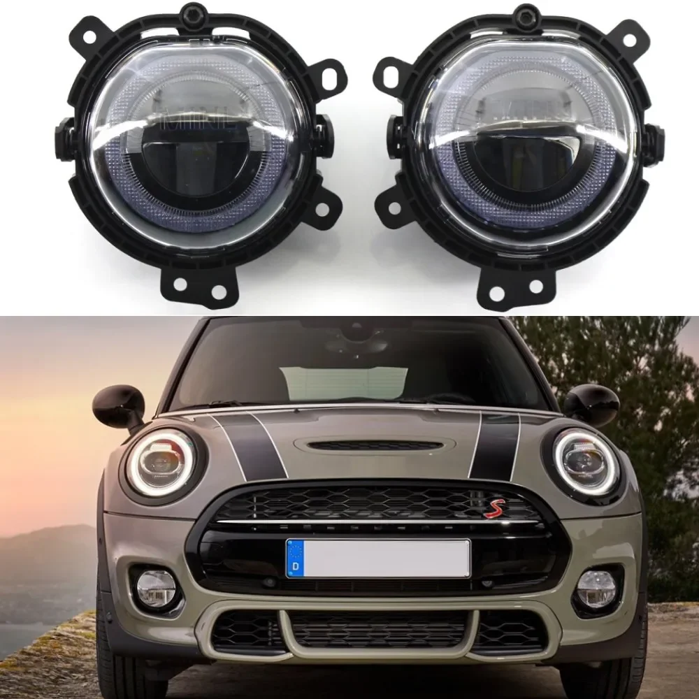 For MINI Cooper F55 F56 F57 63177497767,63177497768 Left Right White LED Fog Lamp Foglight Replacement  Daytime Running Lights