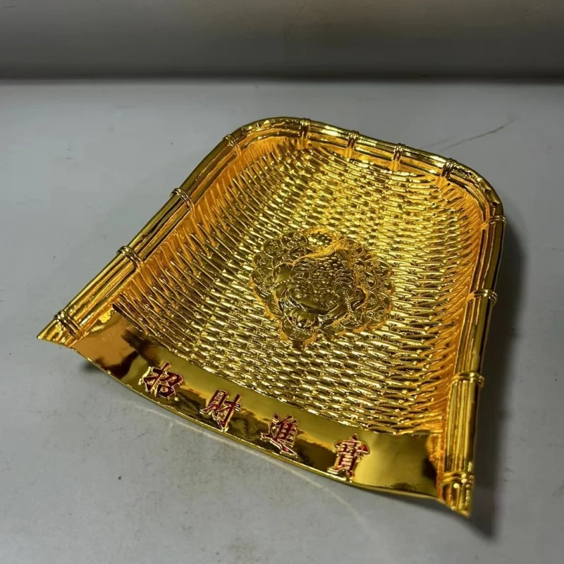 

Lucky Wealth Antique Miscellaneous Ornaments Copperware Golden Toad Dustpan Vintage Republic of China Three Years Meeting Sales