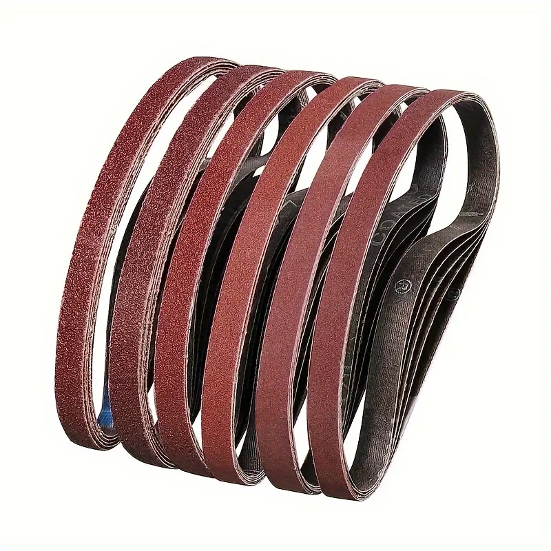 

457x13mm 36pcs Aluminum Oxide Sanding Belts (1/2"x18") Assorted Grits 40/60/80/120/180/240 Ideal For Wood Sanding