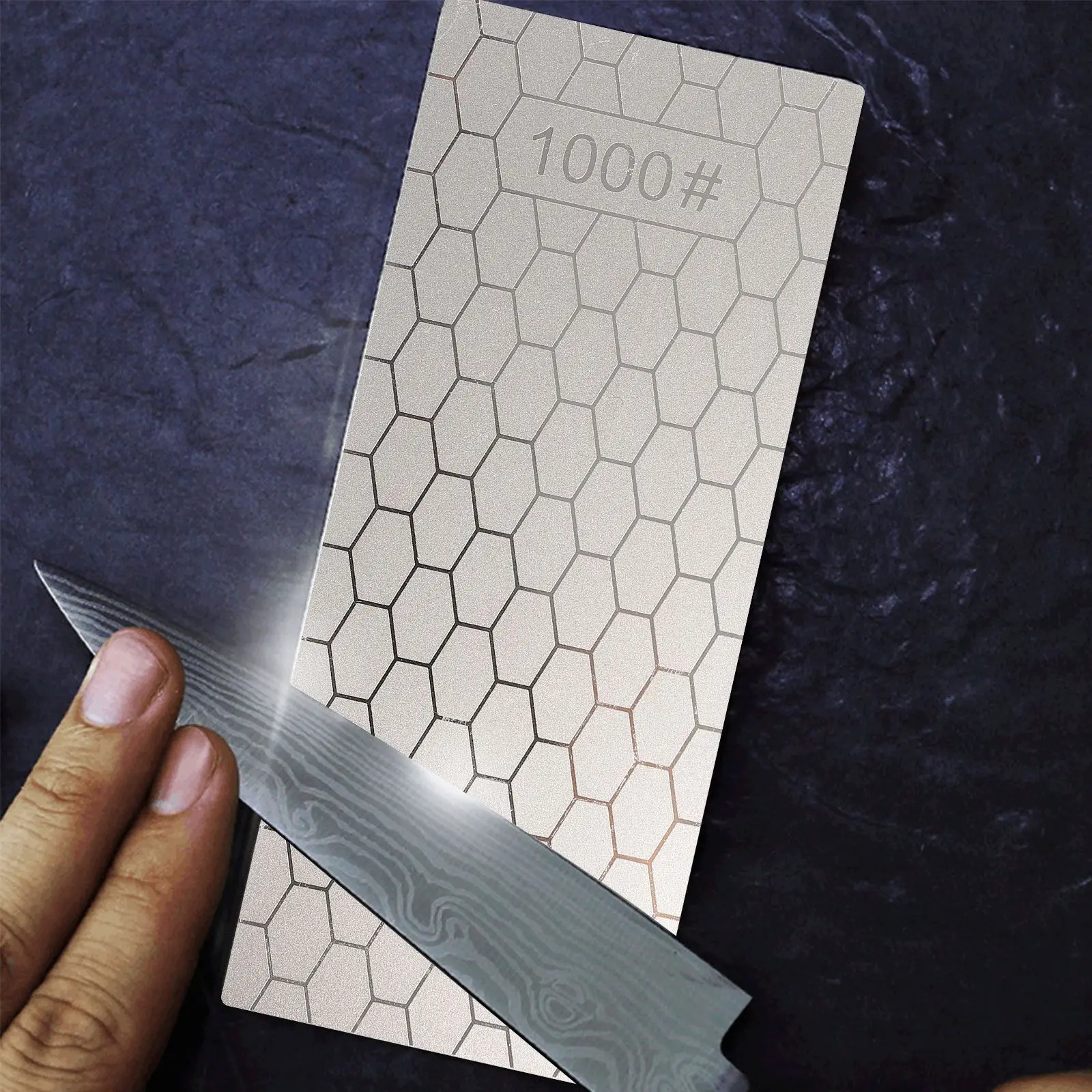 

4Pcs Diamond Whetstone Knife Sharpener Professional Kitchen Tools Rectangular Honeycomb Sharpening Stone Durable NonSlip