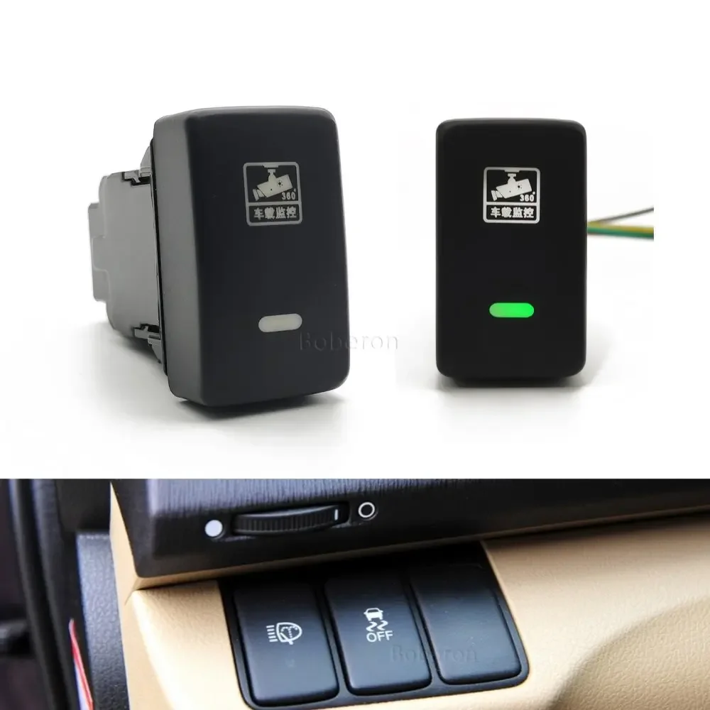 For Honda Fit 2007 2008 2009 2010 2011 2012 2013 LED Light Car Camera Recorder Monitor Push Button Switch with Connection Wire