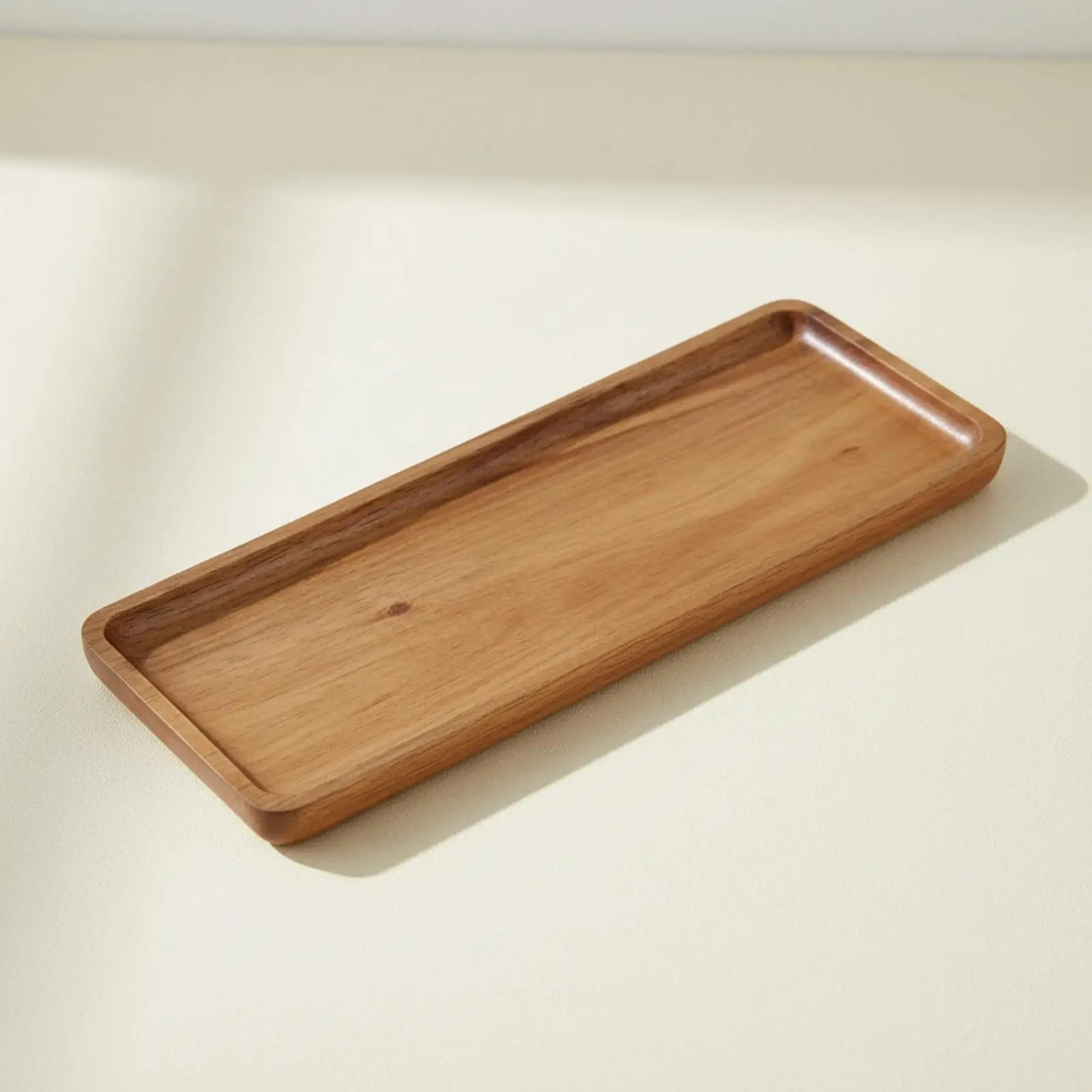 Sturdy Wooden Beverage Tray for Tea Ceremony and Dinner Parties with Sleek Design for Casual and Formal Use