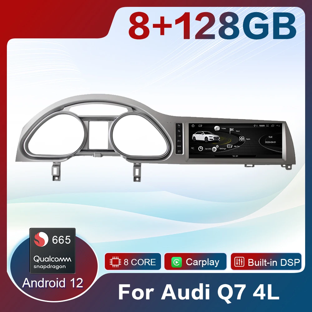 Autoradio Android 13 für AudiQ7 4L 2005-2015 DSP Carplay GPS Auto Stereo Head Unit Multimedia Video Auto DVD Player
