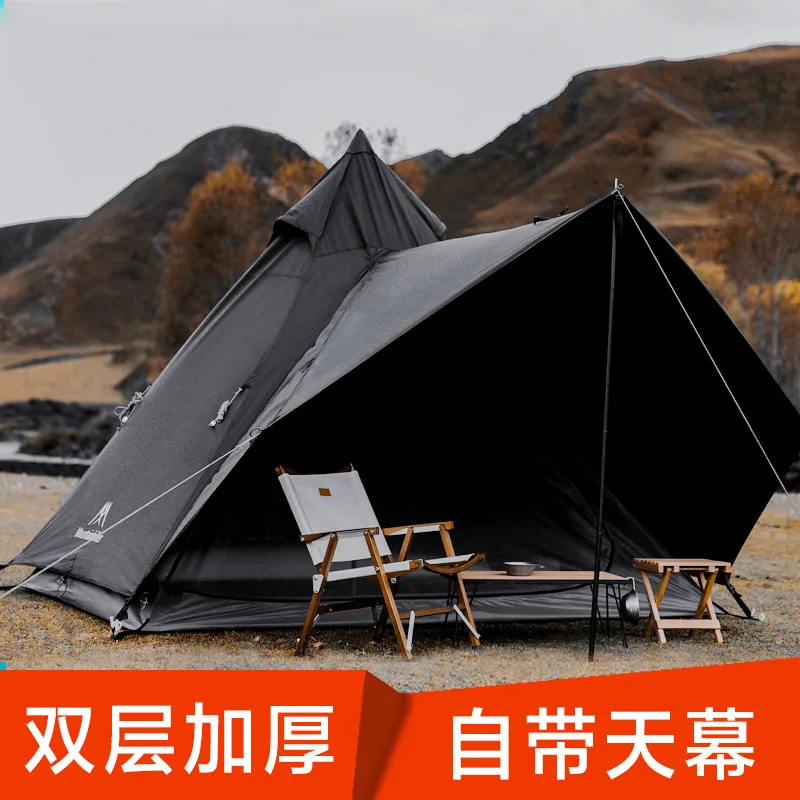 Outdoor Portable Automatic Tent Sun-Proof Double-Layer Rainproof Spire Tent Park Picnic