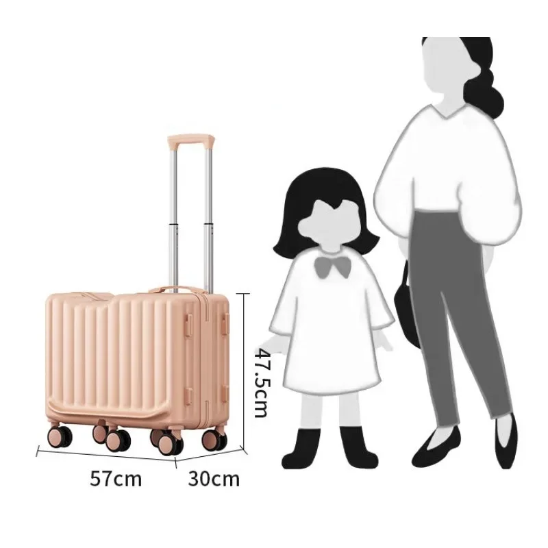 Carry-On Cute Bag with Wheels Trolley Box Travel Wheel Rolling Suitcase Ride-on Suitcase for Kids Children\'s Travel Suitcase