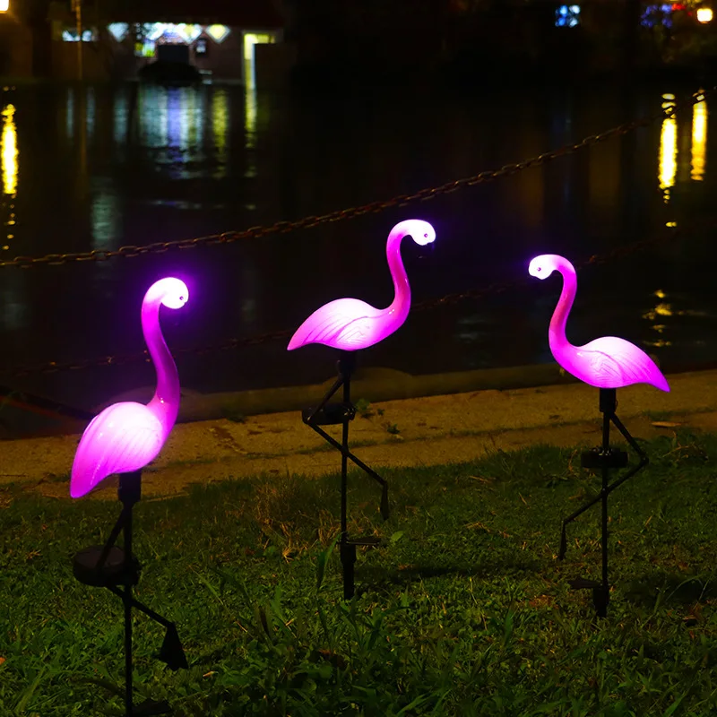 Solar Waterproof Flamingo Lawn Light, Garden Pile Landscape Lighting, Outdoor LED Light, Decorative Light