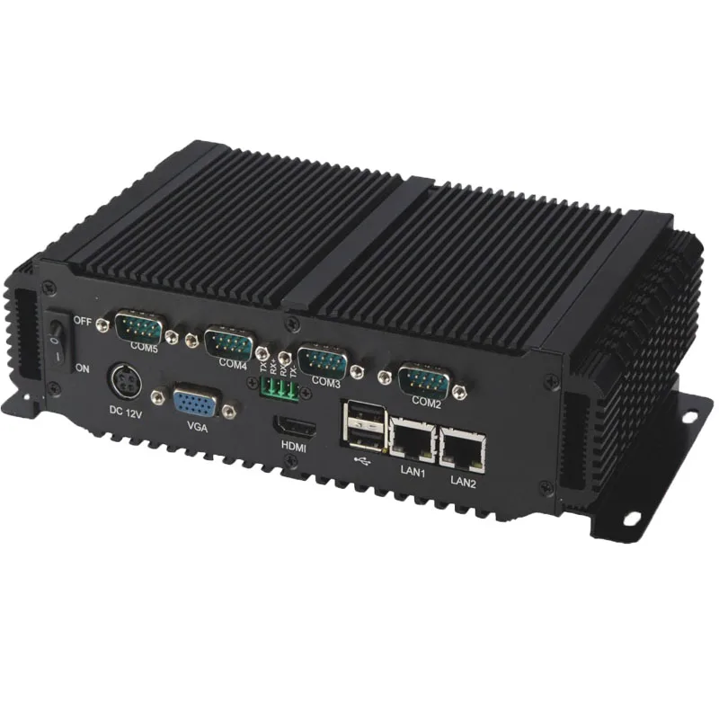 

Industrial Computer PC 128GB SSD Intel Atom N2800 CPU 2*LAN 4*USB 6*COM XP/Win 7/Linux Fanless Mini PC