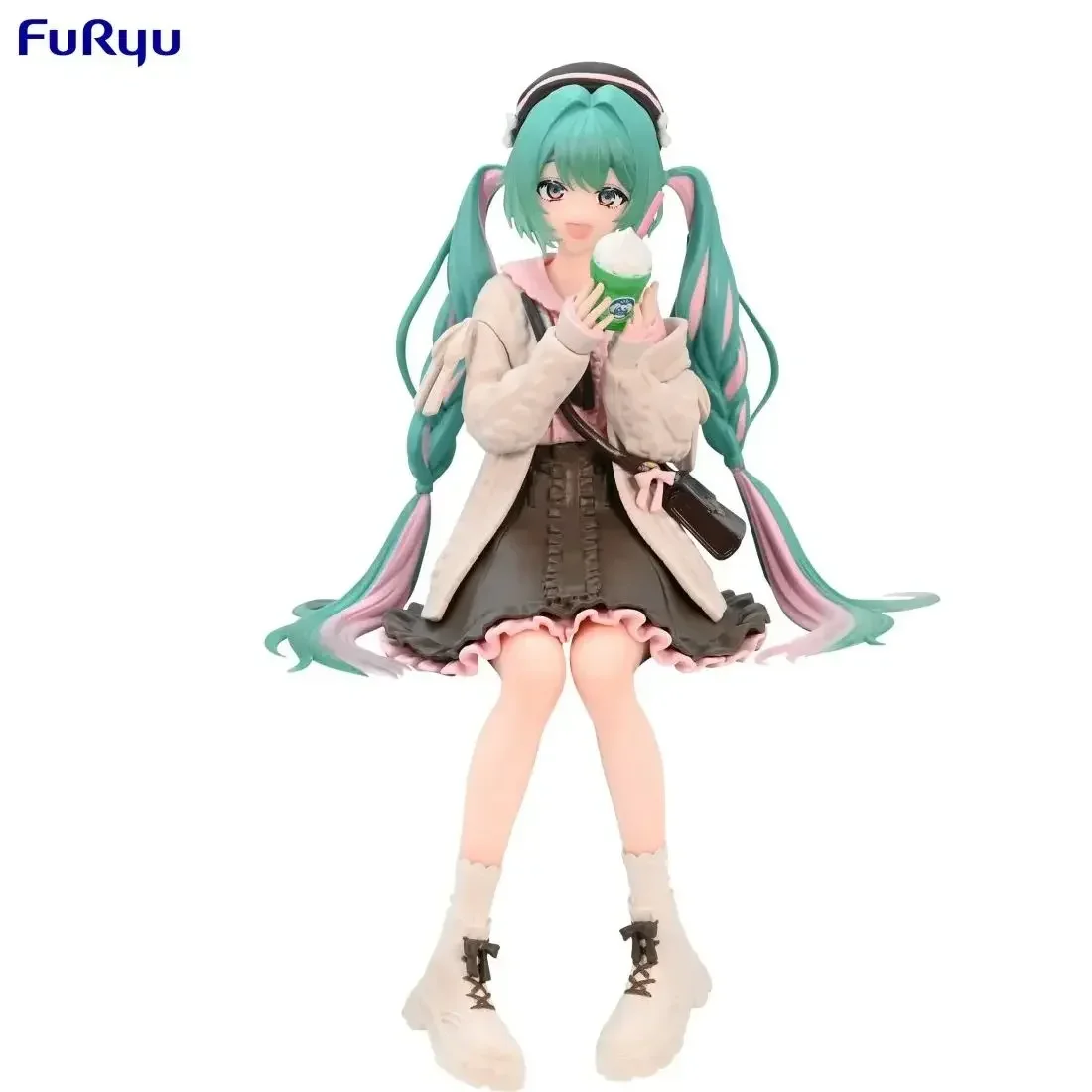 Original Furyu Hatsune Miku Figure Autumn Date Clothing Noodle Stopper Anime Model Statue Kawaii Toys Doll Girls Boys Xmas Gift