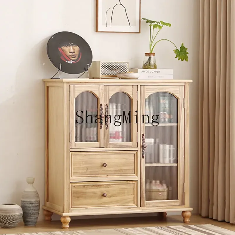 

CL wood dining side household wine cabinet kitchen storage against the wall wine cabinet storage