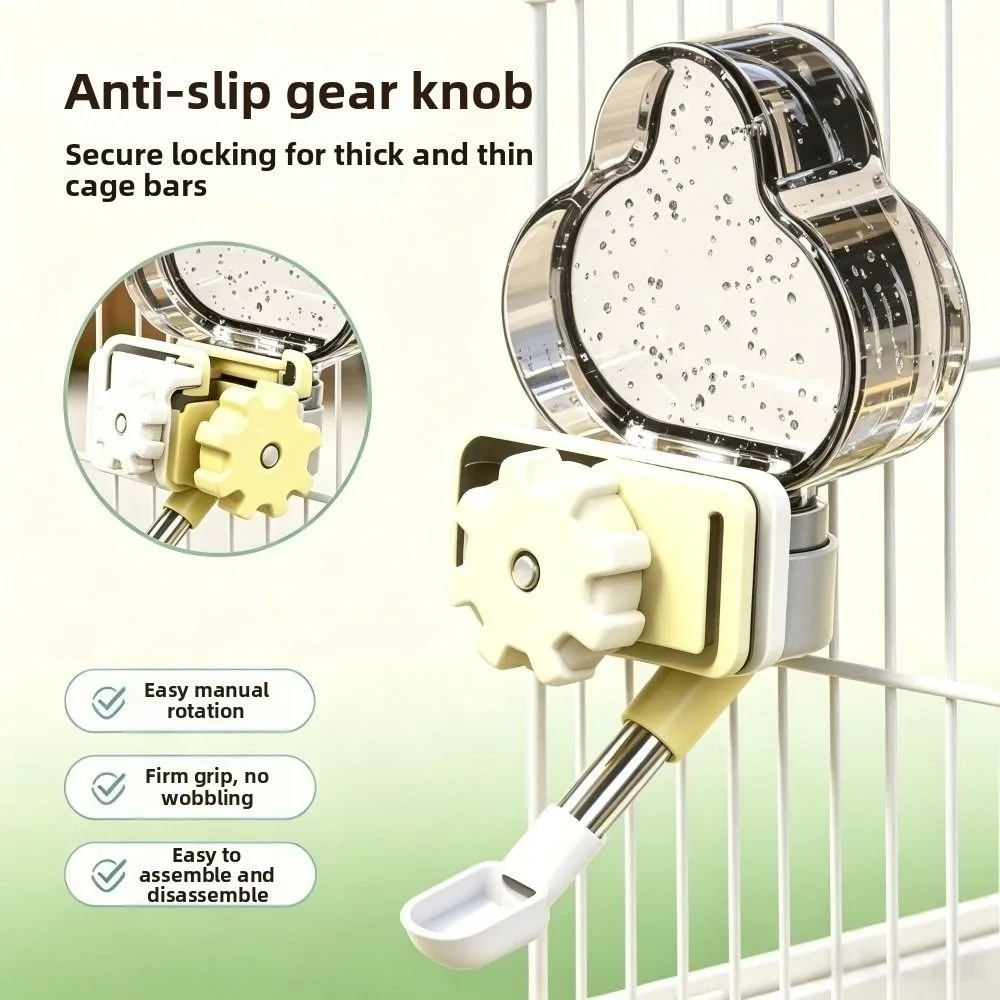 Leak Proof Automatic Bird Water Dispenser Drip Free Vertical Hanging Waterer Bottle Gravity Fed Cloud Shaped