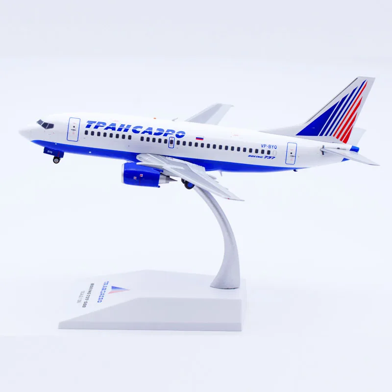 1:200 Diecast Alloy Plane Transaero Airlines Boeing B737-500 Aircraft Model VP-BYQ With Stand Collection Display Gifts XX20251