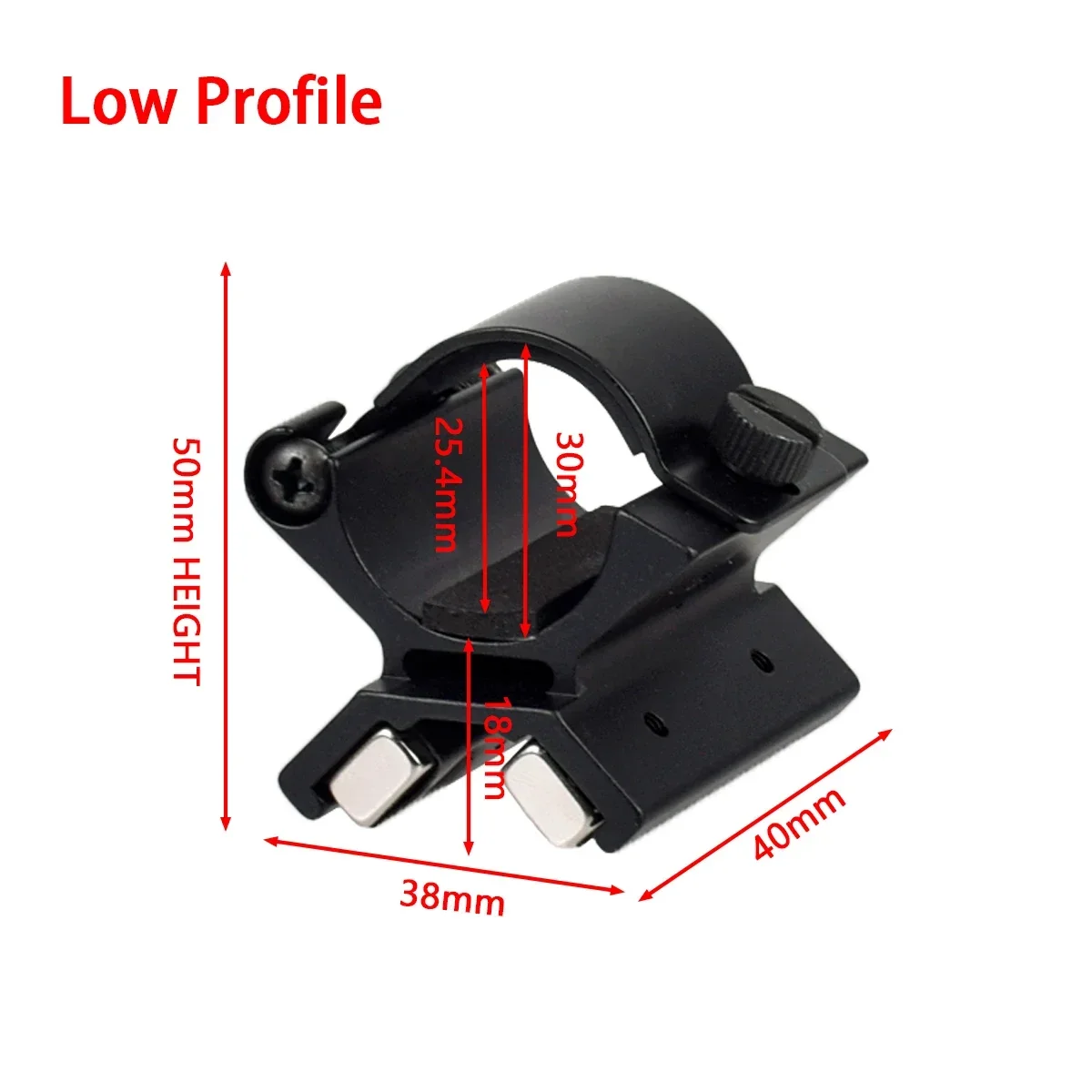 Magnetic Scope Mount Magnet Flashlights Mount Strong Holder Led La-ser Torch Lanterna Bracket Ring Diameter 1 inch AluminumAlloy