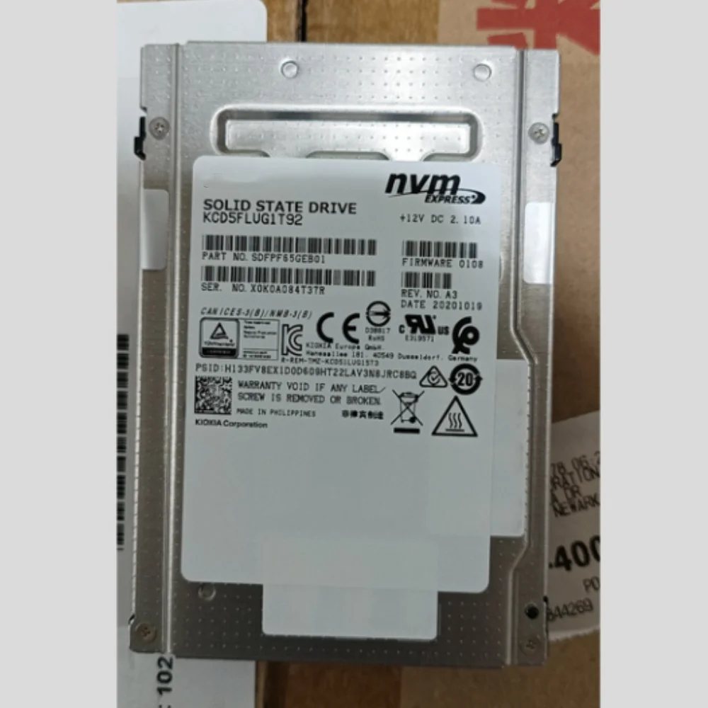 New CD5 1.92T Solid State Drive KCD5FLUG1T92 U.2 Interface 3.0 NMVE Suitable for Kioxia Enterprise SSD