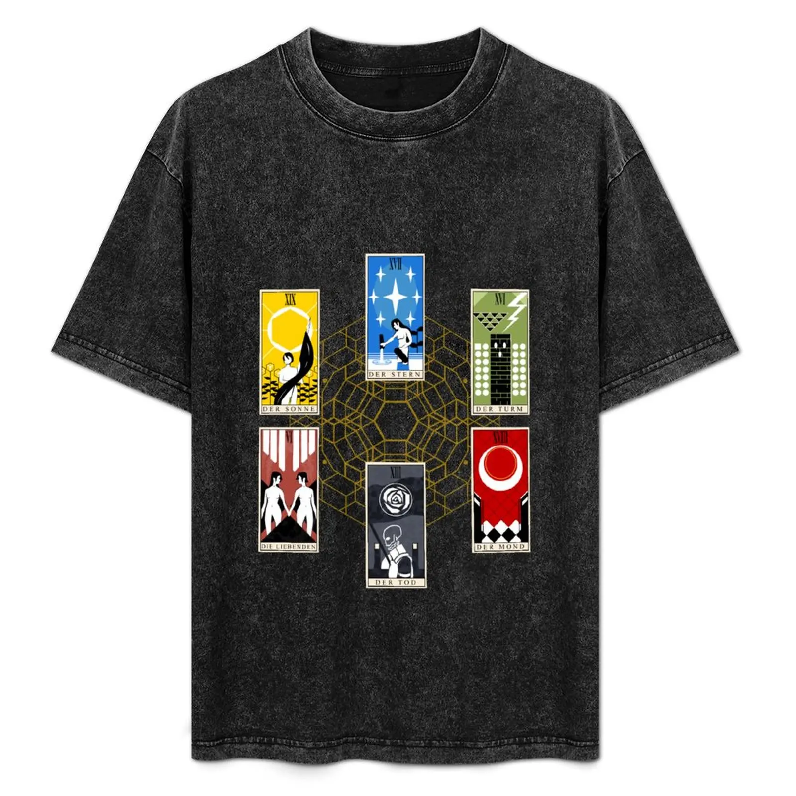 

Signalis Tarot Cards T-Shirt Plus Size Basic Short Sleeve Top