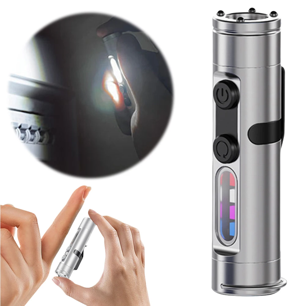 Torcia tattica a LED ricaricabile Mini torcia tascabile impermeabile con 3 modalità Torcia super luminosa per escursioni in campeggio