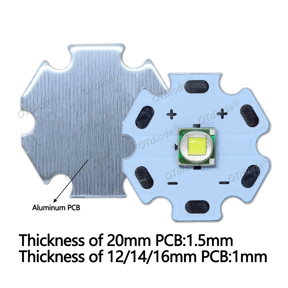 Imagem -02 - Frio e Quente Branco Led Lanternas Chip Peças da Lâmpada Acessórios de Bicicleta Xml t6 5050 3v 6v 12 mm 14 mm 16 mm 20 mm 10 Pcs