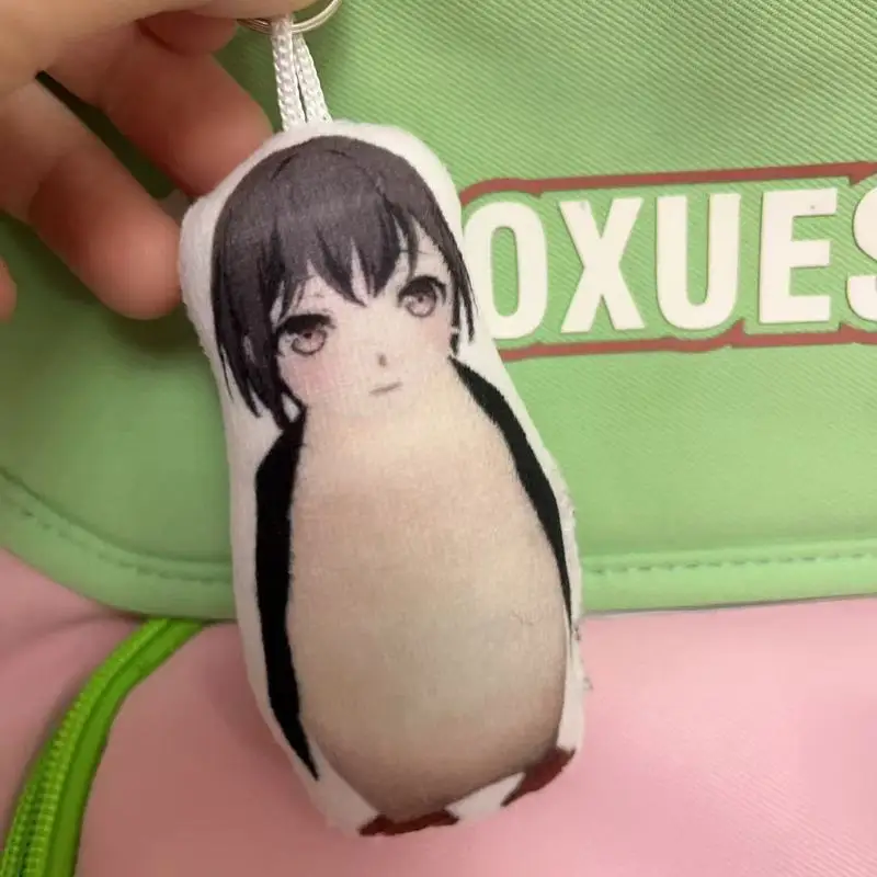 Takamatsu Tomori Penguin Voice Keychain Funny Squawking Sound Plush Pendant Gag Toy Novelty Bag Charm Student Gift