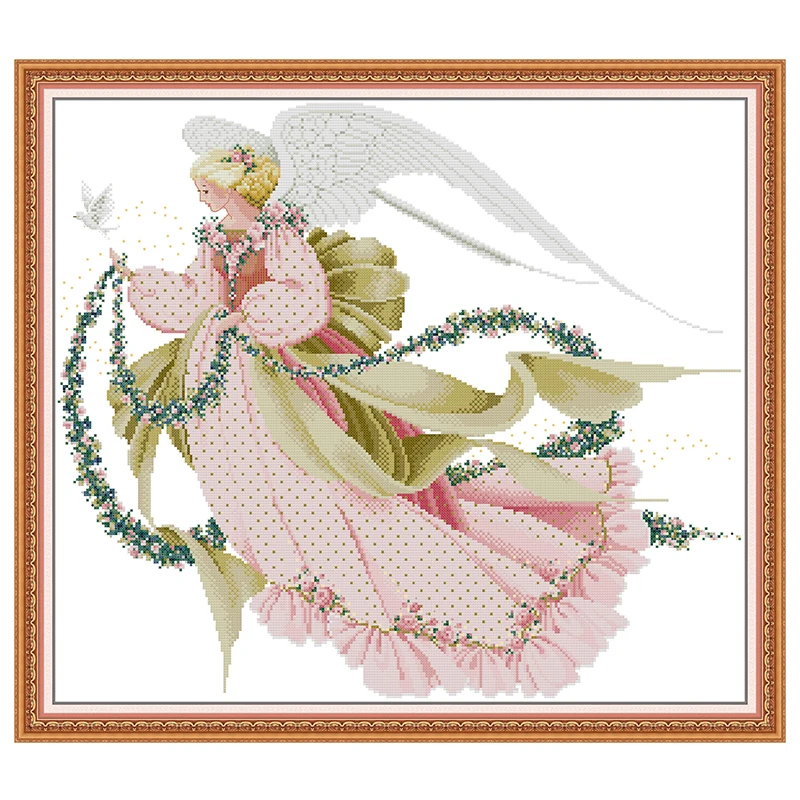 Angel Series Patterns Counted Cross Stitch Set DIY Wholesale 11CT 14CT Stamped DMC Cross-stitch Kit Embroidery Needlework