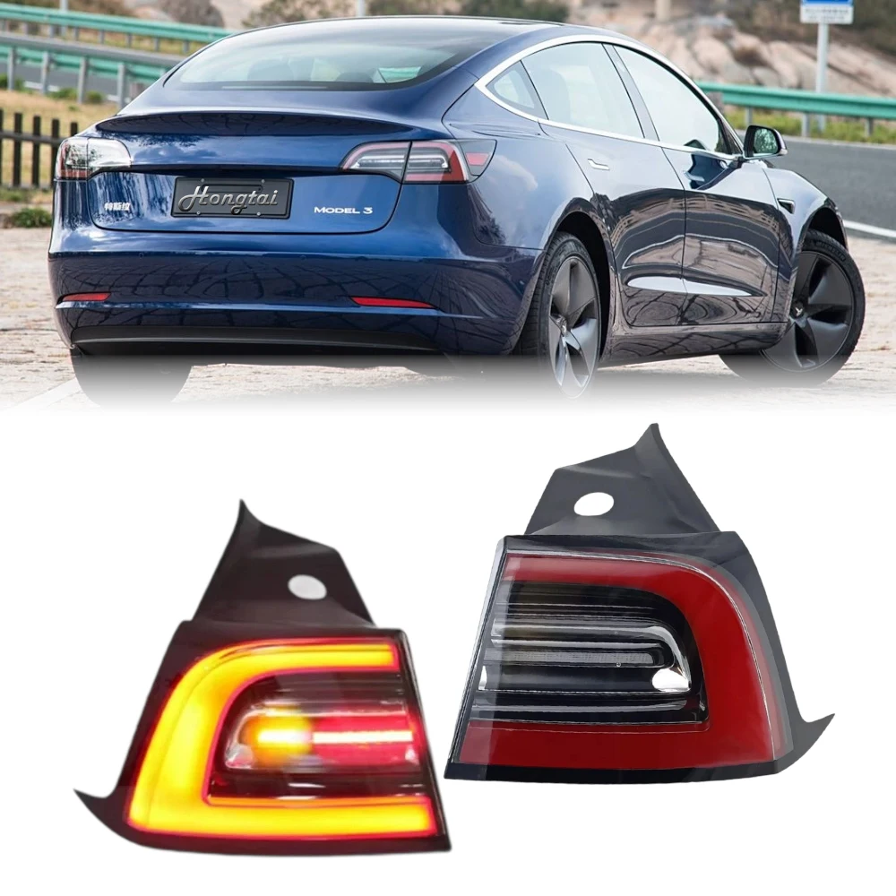 

LED Tail Light For Tesla Model 3 Model Y 2017-2020 Taillight Tail Lamp Brake Light Reverse Light Rear Position Light Turn Signal