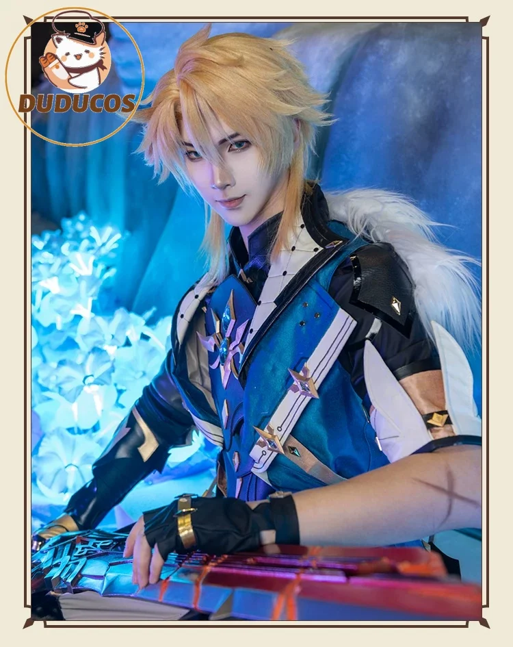 IN STOCK Varka Cosplay Costume Game Genshin Impact【XS-3XL】DUDU-SSR Men Suit Armor Varka Mondstadt Cosplay Costume Plus Size view 2