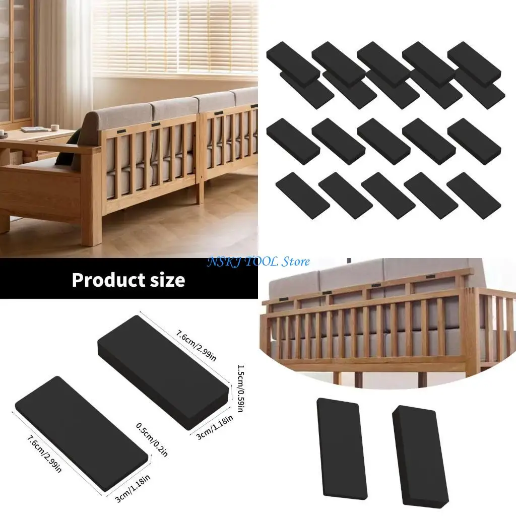 L8RC 20Pcs Foam Headboard Stoppers Headboard Bumper Furniture Pad Headboard Bumper