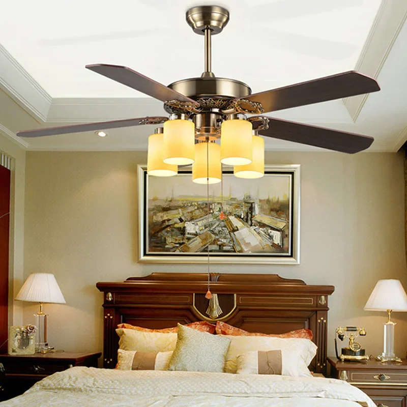 Modern European Style Simple Interior Decoration Led Ceiling Fan Light