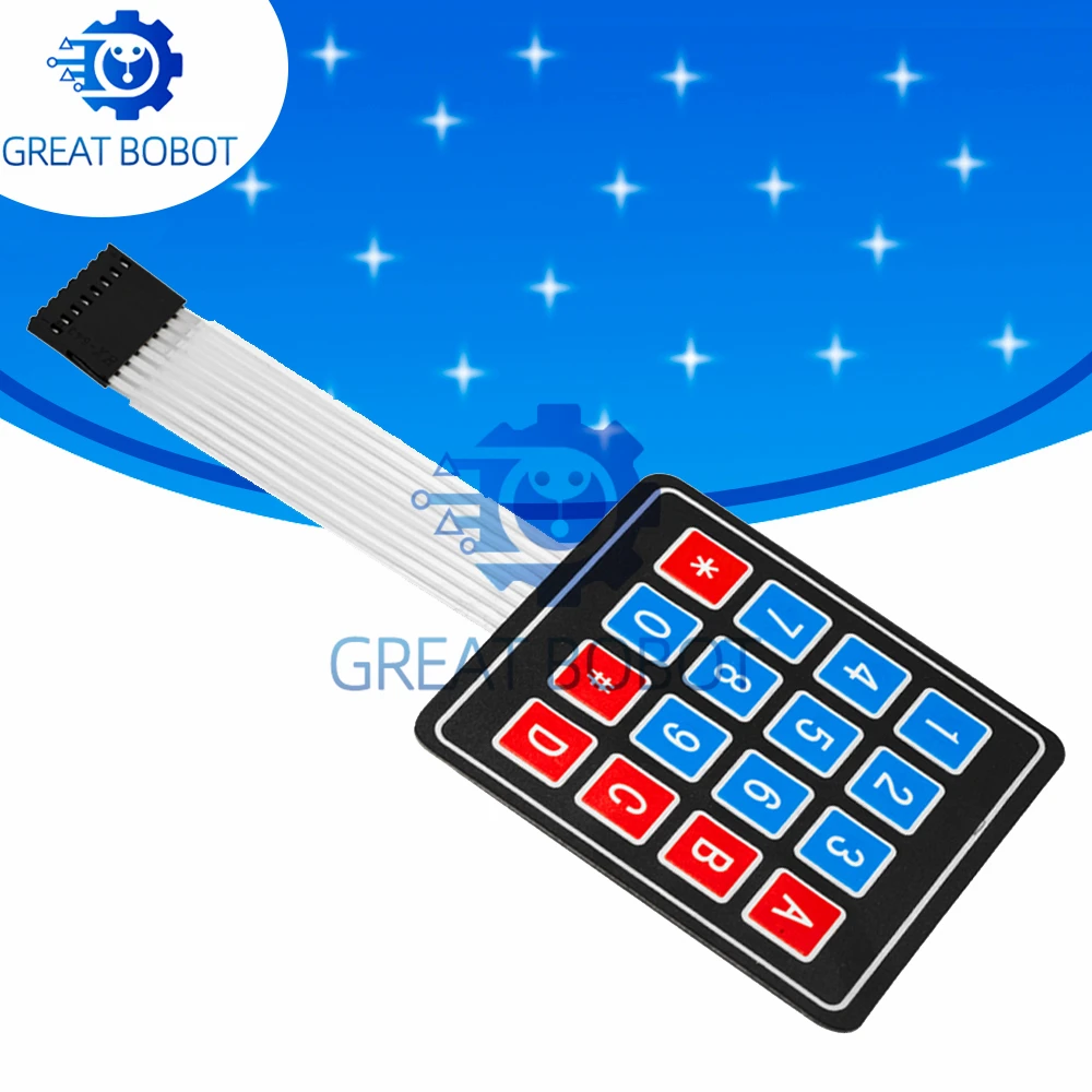 1PCS  16 Key 4 x 4 Membrane Switch Keypad 4x4 4*4 Matrix Array Matrix keyboard for Arduino smart car
