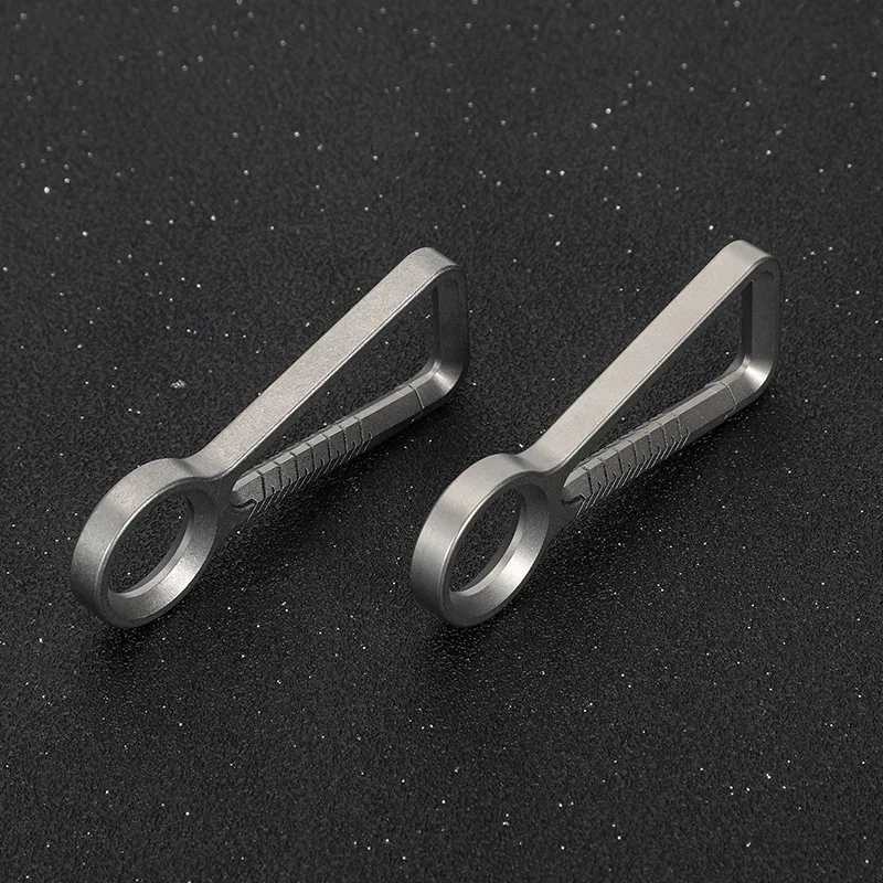 Stainless Steel Keychain, Multifunctional Car Key, Minimalist Keyring, Pendant, Outdoor Mountain Climbing Buckle