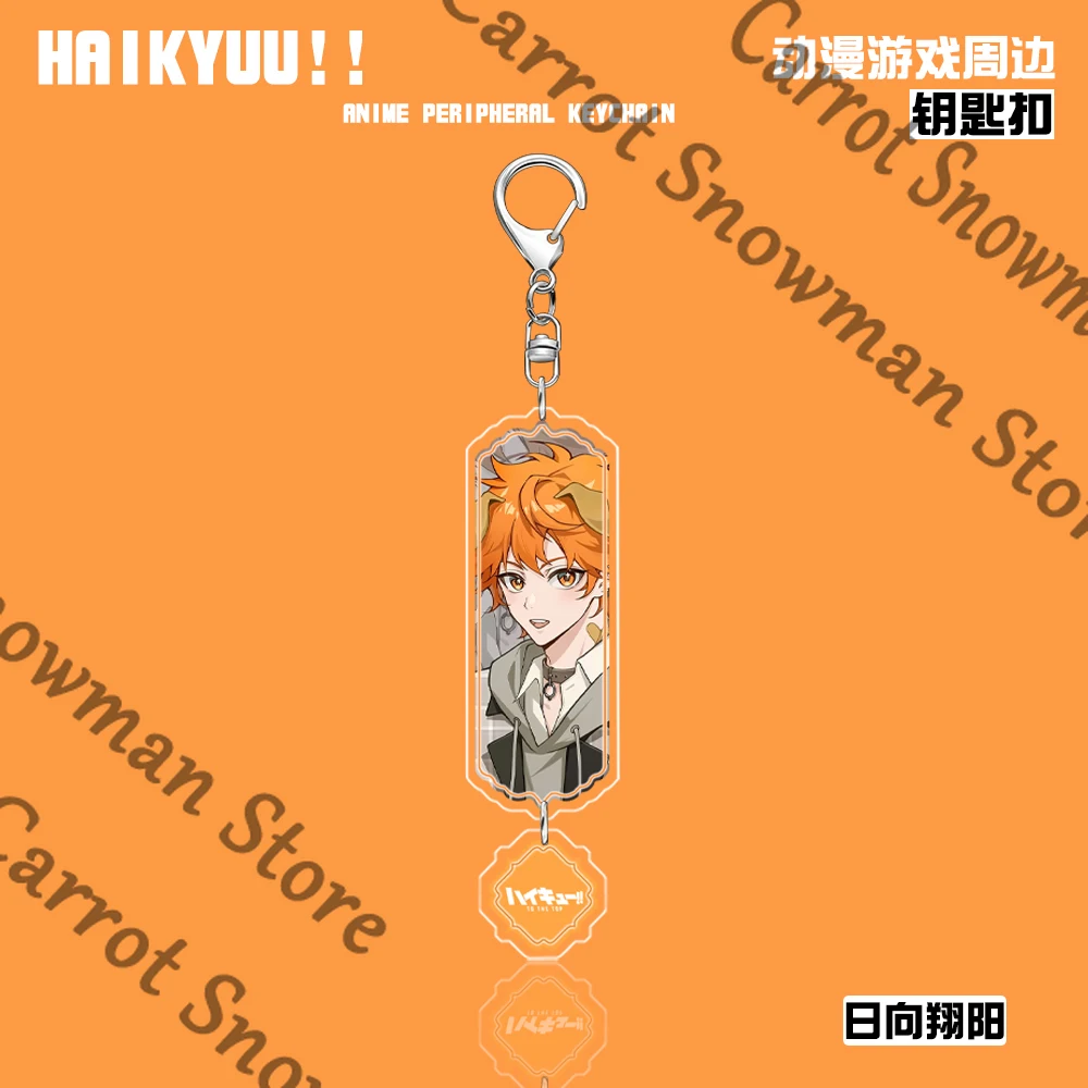 Haikyuu!! Shoyo Hinata Tobio Kageyama Anime acrílico llavero bolsa colgante Cosplay llavero dibujos animados regalo decorar