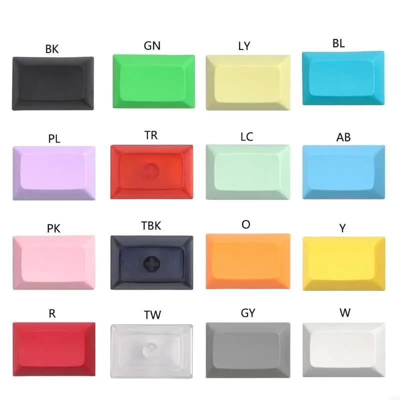 U55C PBT DSA Keycaps Upgraded 1.5U Height for Gaming Mechanical Keyboard 10PCS Blank Keycaps Multi Color