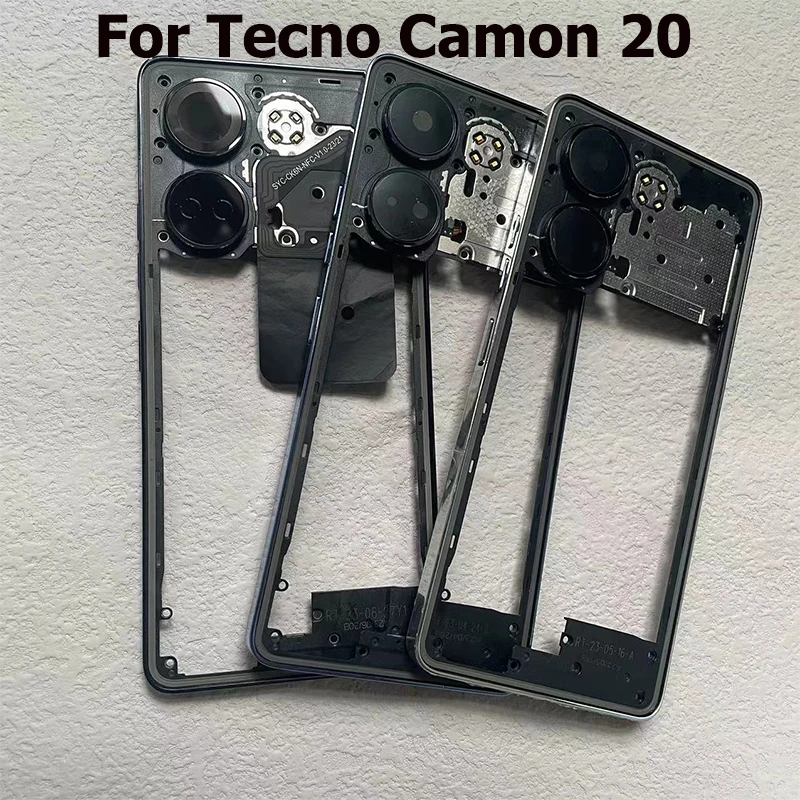 Middle Frame For Tecno Camon 20 Front Back Frame Plate Housing Front Bezel Faceplate LCD Supporting