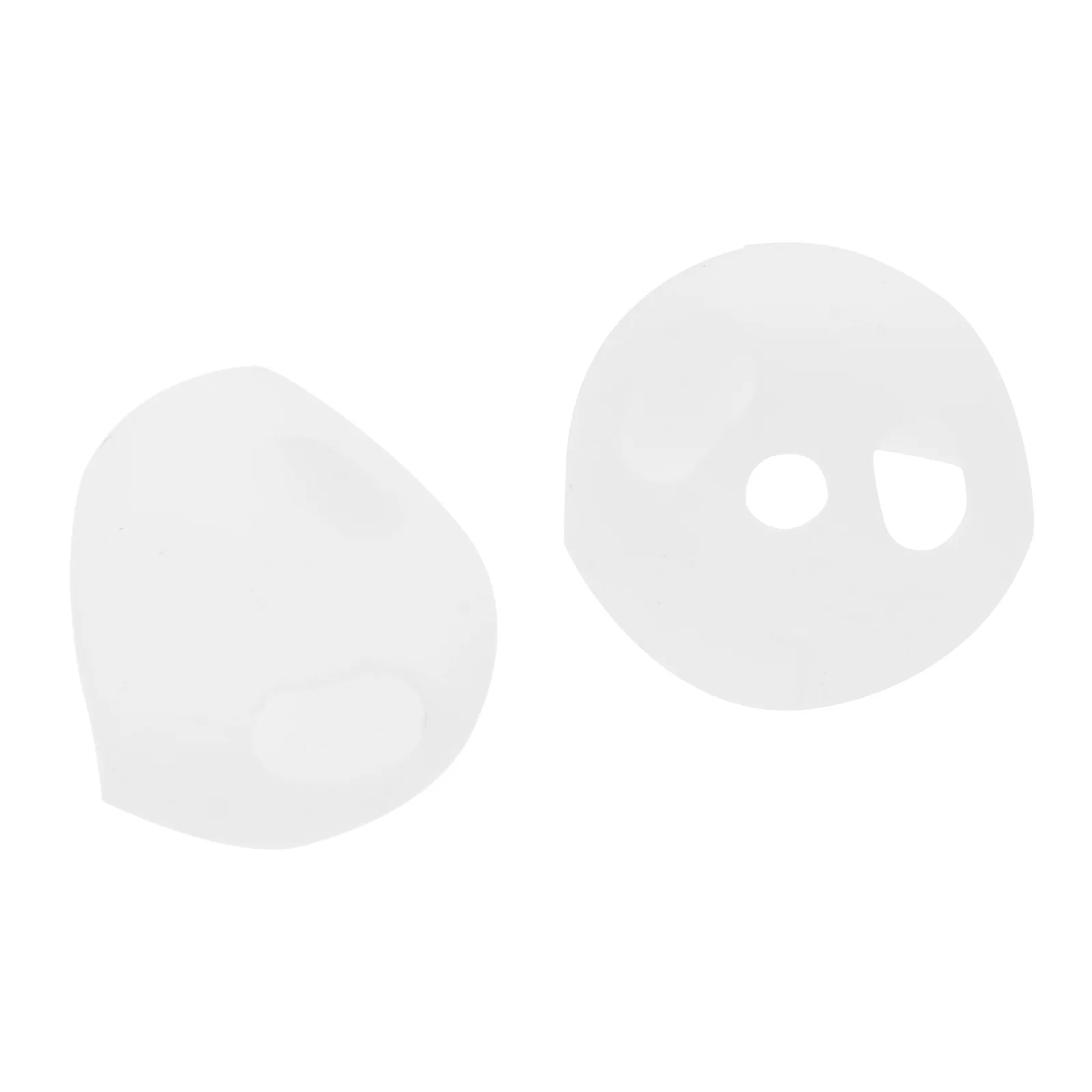

2 Pairs Washable Lightweight Earphone Tips for Headset Ideal Replacement Silicone Earplug Covers White Color