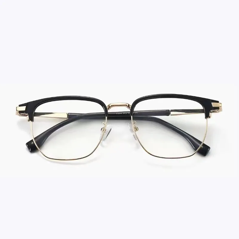Fashion Cat Eye Metal Eyeglasses Women Men Anti Blue Light Glasses Big Frame Computer Office Goggles Optical Eyeglasses
