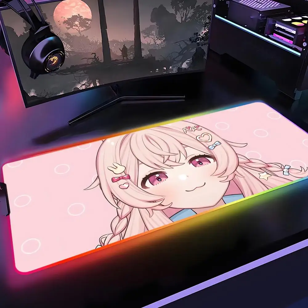 

Anime girls pipkin pippa Mouse Pad Gamer Rgb Desk Mat Back Light Led Mousepad Setup Gaming Accessories Deskmat Big Mousepad