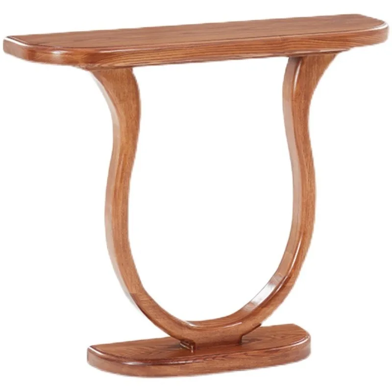 Solid wood porch table, strip table, indoor decoration table, aisle, wall end view, table provided by the desk chief