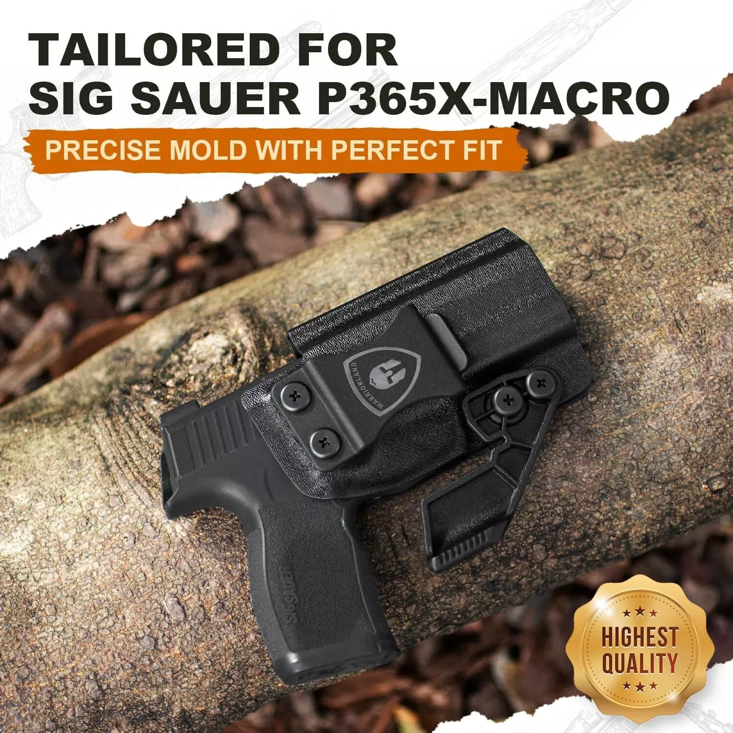 P365 X Macro Holster, IWB Kydex Holster Optics Cut Fit: Sig Sauer P365-XMACRO Right Hand