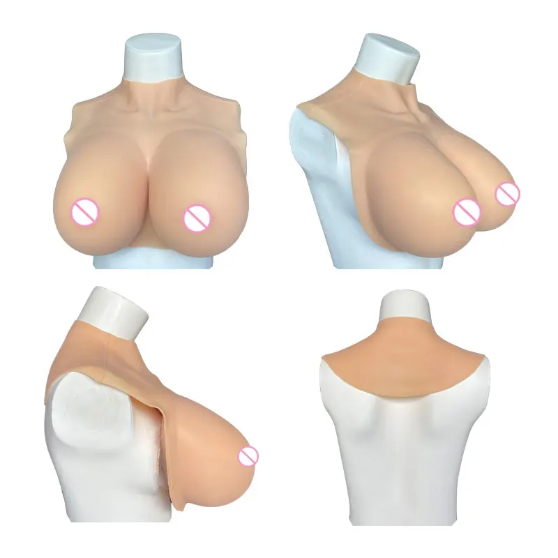 Realistic Silicone Breast Forms for Transgender Crossdressers And Cosplay Huge Boobs with Nipple Areola Plump Soft Shake Effect
