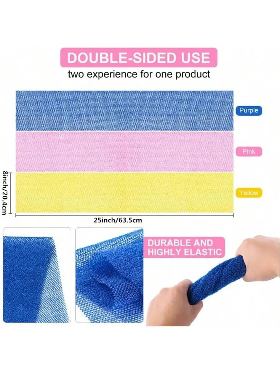 ฟองน้ำตาข่ายยาวฟองน้ำอาบน้ำ Alat penggosok Badan ขัดผิวขัดผิวหลังผิวเรียบเนียนขัดผิวกายสำหรับขัดผิวใช้ในชีวิตประจำวันสำหรับผู้ชายผู้หญิง