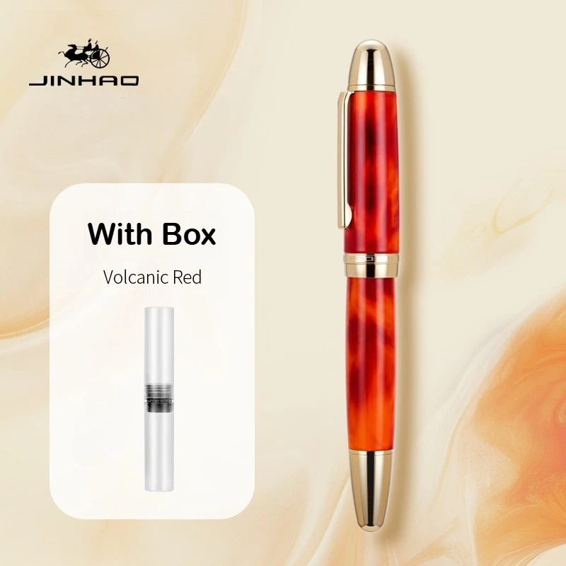 JINHAO X169 Füllfederhalter mit Goldclip, Eleganter Schwarzer Stift mit M/F/EF Spitze, Schreibstift Pk X159 9019 Majohn P136, Schreibwaren