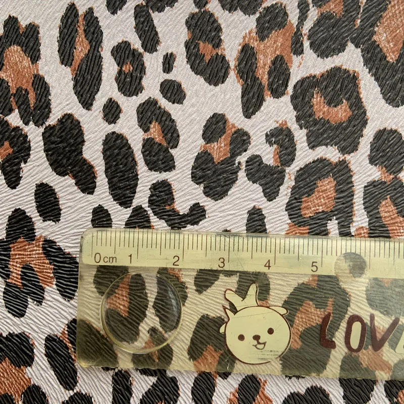 Printed Leopard Print Pvc Synthetci Leather Materials